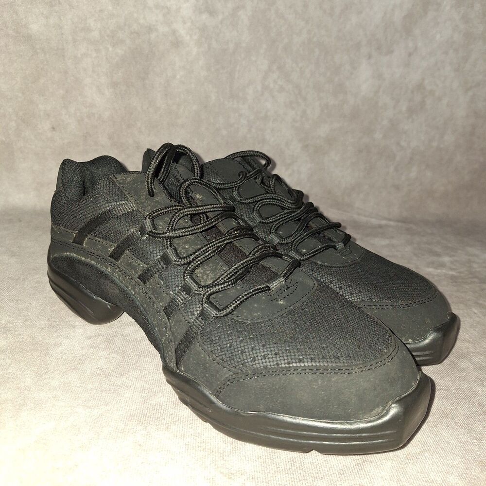 Capezio DS24A Women's 12M Black Canvas Rock It Jazz Hip Hop Dance Shoes *Read*
